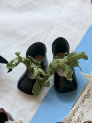 Vintage Leather Blythe Flats - Handmade Doll Shoes - ToastDoll