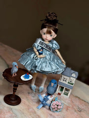 Blue Birthday Party Blythe 1/6 BJD Set On Doll Display | ToastDoll