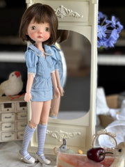 Handmade Outfit for Blythe/Pullip/Obitsu, Peter Pan Collar Fit & Flare Dress