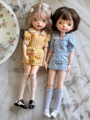Handmade Outfit for Blythe/Pullip/Obitsu, Peter Pan Collar Fit & Flare Dress