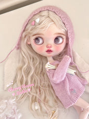 Cherie Custom Blythe OOAK - Pink Knit Doll - ToastDoll