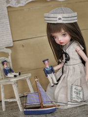 Mila Custom 1/6 BJD OOAK Vintage Sailor Doll Side Face | ToastDoll