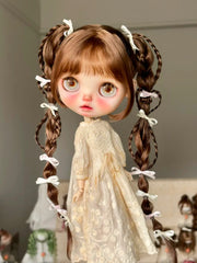 Handmade Blythe Wig, Twin Tails with Bangs