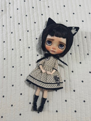 Black Meow Blythe Outfit - Handmade Doll Clothes - ToastDoll