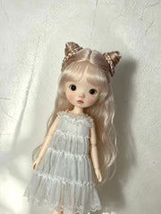 Cat Ear Braids 1/6 BJD Wig - Handmade Doll Hair - ToastDoll
