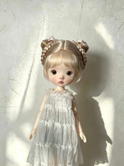 Cat Ear Braids 1/6 BJD Wig - Handmade Doll Hair - ToastDoll