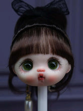 Handmade Ob11 Wig, Styled Hair with Curls and Bangs