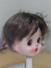 Handmade Ob11 Wig, Short Hair with Center Part Bangs