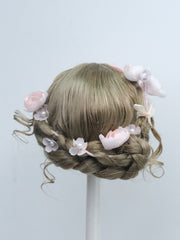 Handmade Ob11 Wig,Elegant Low Braided Buns