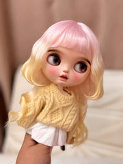 Handmade Blythe Wig, Jellyfish Haircut