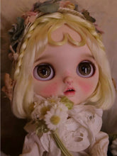 Handmade Blythe Wig, Bob with Braids and Heart Bangs
