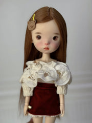 Straight Bob Curly 1/6 BJD Wig - Handmade Doll Hair - ToastDoll