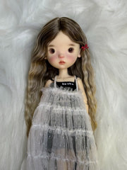 Mohair Braids Curls Ponytail 1/6 BJD Wig - Handmade Doll Hair - ToastDoll