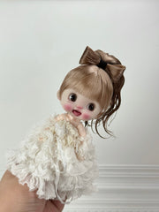 Ponytail Bun OB11 Wig - Handmade Doll Hair - ToastDoll