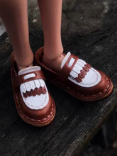 Handmade Shoes for Blythe/BJD, Two-Tone Fringe Loafers