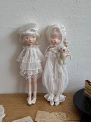 White Satin Lace Blythe BJD Outfit - Handmade Doll Clothes - ToastDoll
