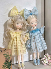 Pastel Lace Bow Blythe BJD Outfit - Handmade Doll Clothes - ToastDoll
