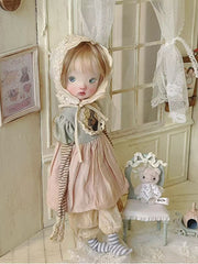 Distressed Tea-stained Blythe BJD Outfit | ToastDoll