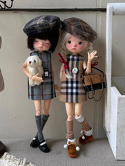 Vintage Check Preppy Blythe 1/6 BJD Outfit | ToastDoll