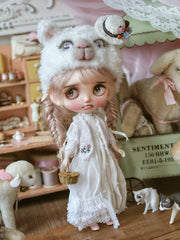 Handmade Outfit for Blythe/Pullip, French Alpaca Hat Dress Set