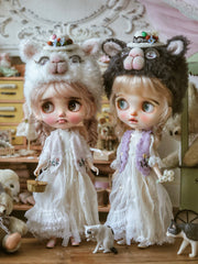 Handmade Outfit for Blythe/Pullip, French Alpaca Hat Dress Set