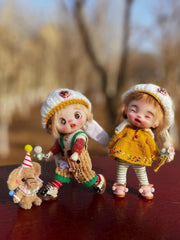 Bunny Ear Colorful Knit OB11 Outfit | ToastDoll