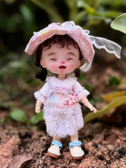 Lace Floral Pastel Beaded OB11 Medium-Purple Outfit | ToastDoll
