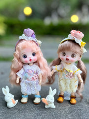 Lace Floral Pastel Beaded OB11 Outfit | ToastDoll