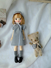 Casual Dress Hat BJD Set - Handmade Doll Clothes - ToastDoll
