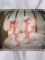 Blooming Edges Blythe Leather Boots - Handmade Doll Shoes - ToastDoll