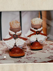 Handmade Shoes for Blythe/Obitsu, Knit Socks Leather Boots