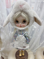 Handmade Outfit for Blythe/ Ob24/ Ob22/ Pullip, Retro Bunny Set