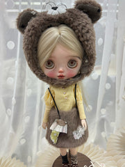 Retro Bear Blythe Outfit - Handmade Doll Clothes - ToastDoll