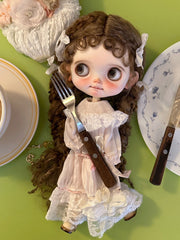 Handmade Outfit for Blythe/ Ob24/ Ob22/ Pullip, Retro Skirt Set
