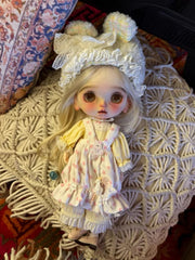 Pink Polka Dot Blythe Outfit On Doll Display | ToastDoll