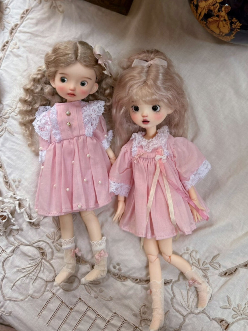 Pink Lolita Lace Blythe 1/6 BJD Dress | ToastDoll