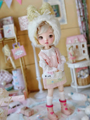 Pink Yellow BJD Outfit - Handmade Doll Clothes - ToastDoll