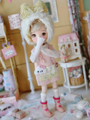 Pink Yellow BJD Outfit - Handmade Doll Clothes - ToastDoll