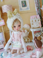 Pink Yellow BJD Outfit - Handmade Doll Clothes - ToastDoll