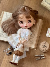 Soft White Blue Lace Blythe BJD Set - Handmade Doll Clothes - ToastDoll