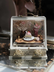 1/6 1/12 Scale Miniature Dollhouse Cake Display Cabinet