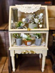 1/6 1/12 Scale Miniature Dollhouse Secret Garden Miniature Floral Showcase