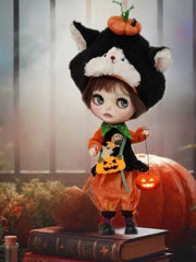 Handmade Outfit for Blythe/Obitsu, Halloween Cat Set