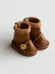 Handmade Shoes for GSC/Obitsu, Leather Boots with Fold-Down Collar