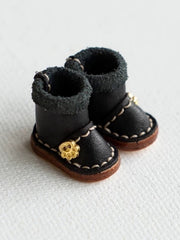 Handmade Shoes for GSC/Obitsu, Leather Boots with Fold-Down Collar