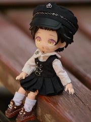 Handmade Outfit for Obitsu/GSC, Black Vest Dress Set