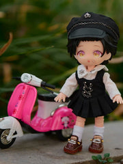 Handmade Outfit for Obitsu/GSC, Black Vest Dress Set