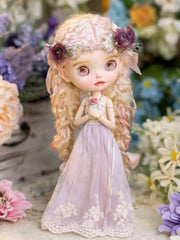 Handmade Outfit for Blythe/Pullip/Obitsu, French Embroidered Dress Set