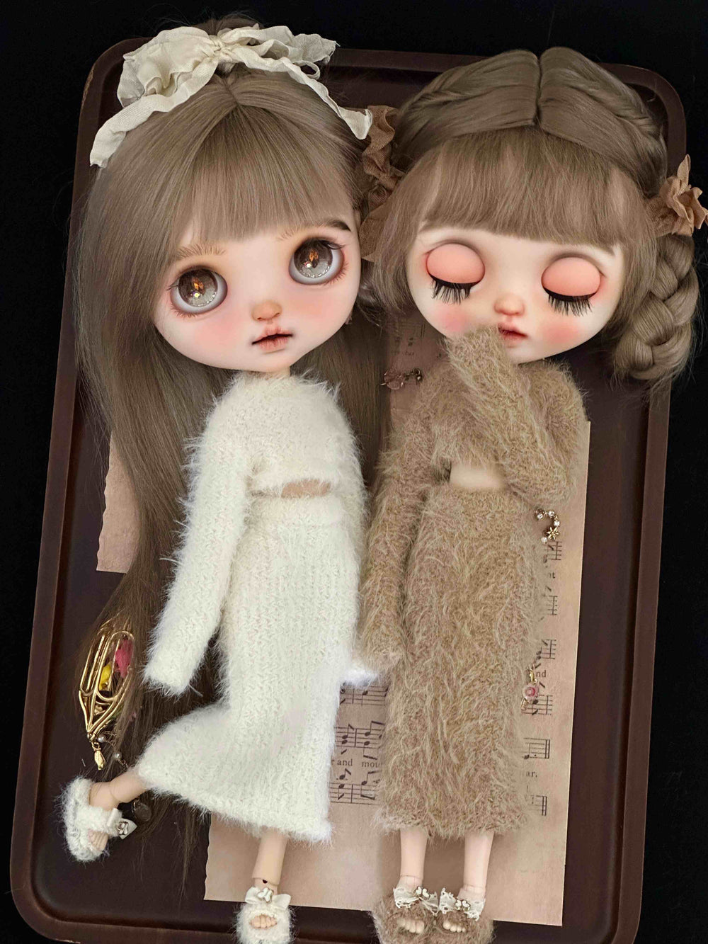 Soft Fuzzy Slim Blythe Skirt Set | ToastDoll