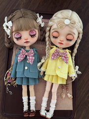 Chic School Uniform Blythe Outfit On Doll Display | ToastDoll